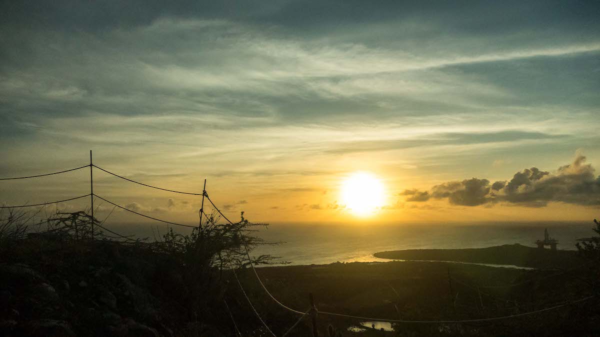 sonnenuntergang tafelberg curacao 2