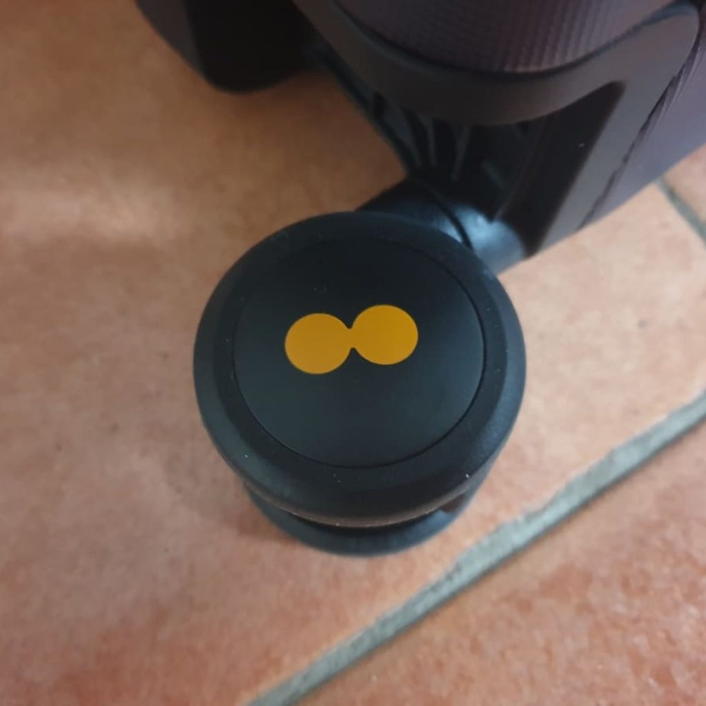 Die super 360 Grad Rollen des Koffers